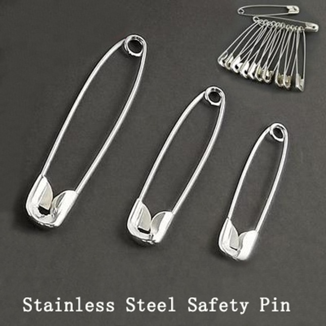 Custom Wholesale 200pcs/bag 23mm-56mm High Quality DIY Pin Stainless Steel Safety Pins