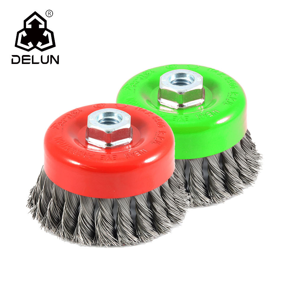 DELUN Hot Abrasive Factory Direct Sale flexible wire brush for Stainless Steel for Angle Grinder