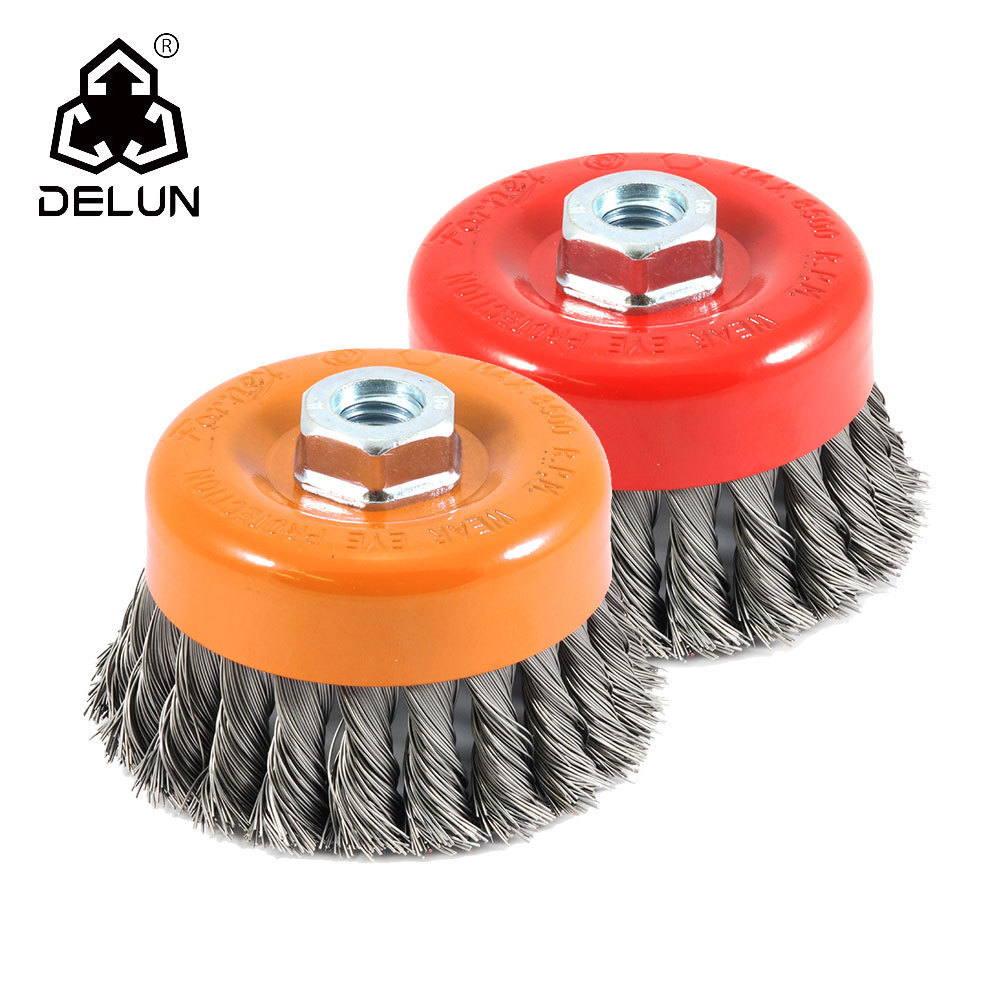 DELUN Hot Abrasive Factory Direct Sale flexible wire brush for Stainless Steel for Angle Grinder