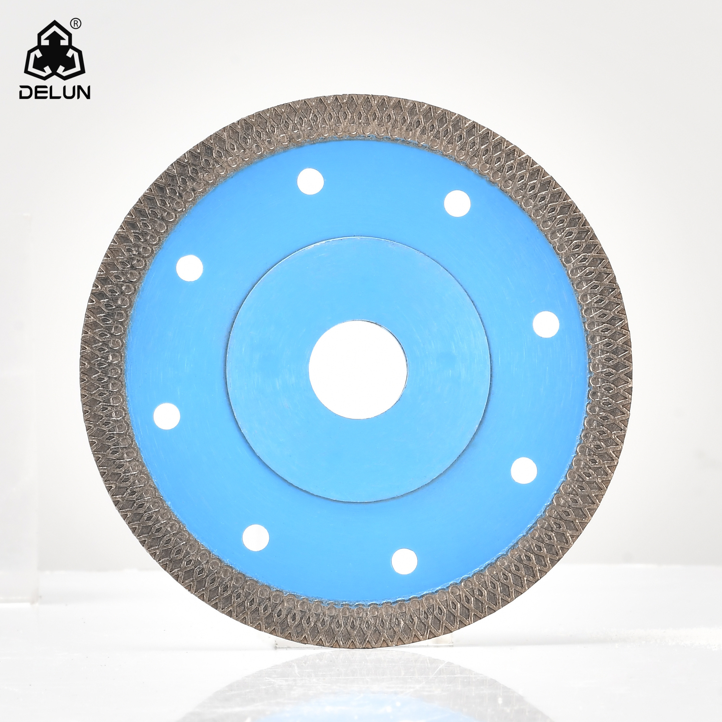 DELUN OEM High-end Quality Super Thin Mesh Turbo diamond  Cutting wheel Saw Blade For Porcelain Tile