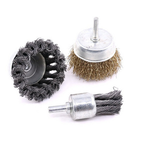 DELUN twisted wire  end brush   steel wire round brush for polishing end brush