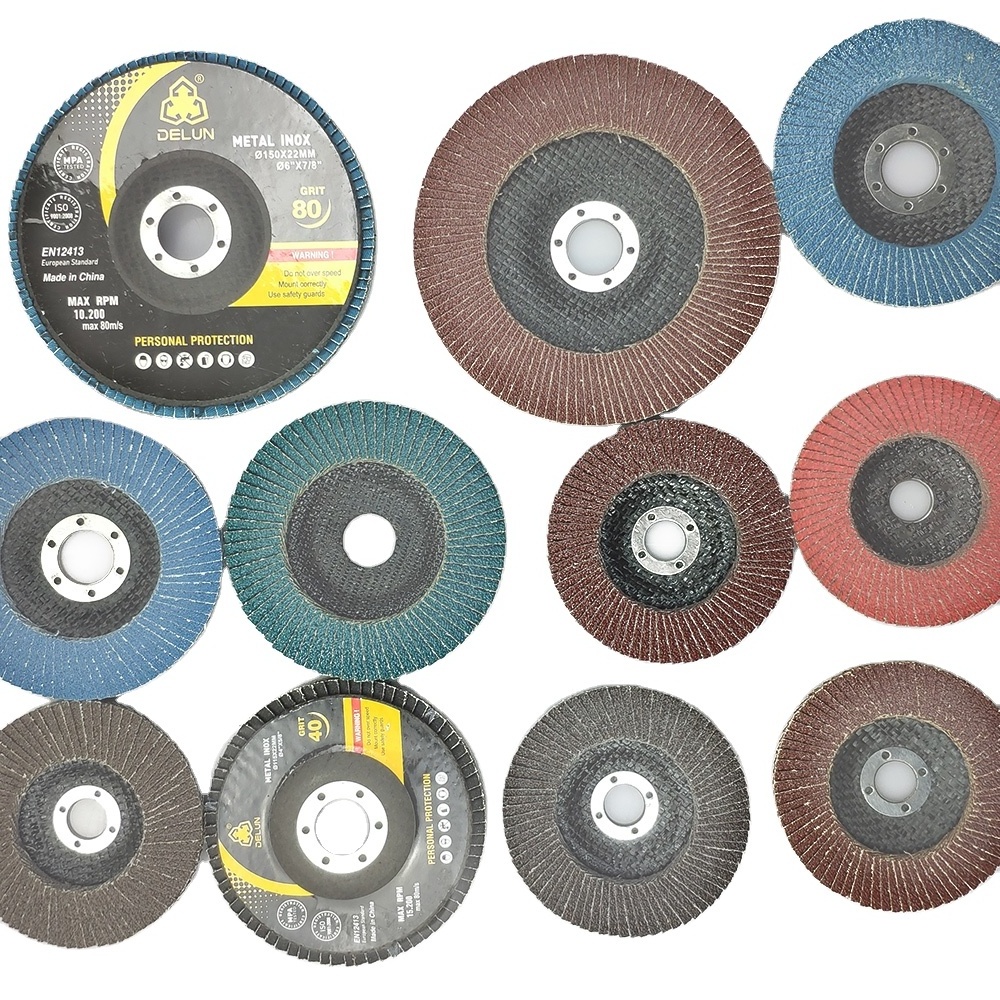 125x22mm abrasive flap disc flap wheel polishing, 5inch flap disc fiberglass back flexible flower disc