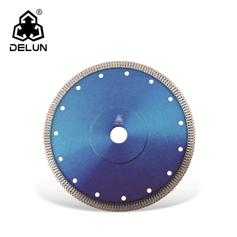 DELUN OEM High-end Quality Super Thin Mesh Turbo diamond  Cutting wheel Saw Blade For Porcelain Tile