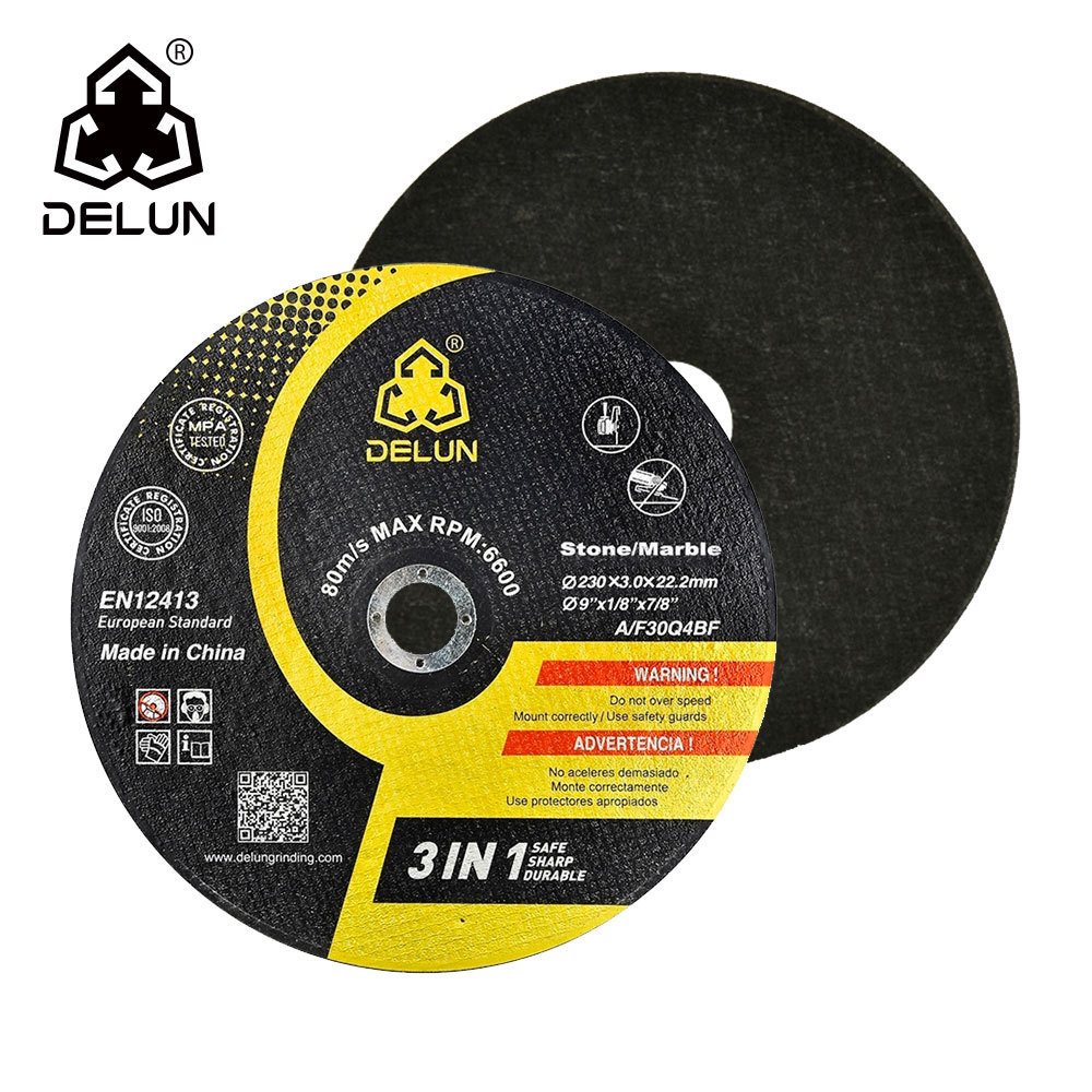 DELUN High Precision 9 inch Edge Profile Abrasive Tools Resin Bond Cutting Disc 230 mm Cut Off Wheel For Stainless Steel