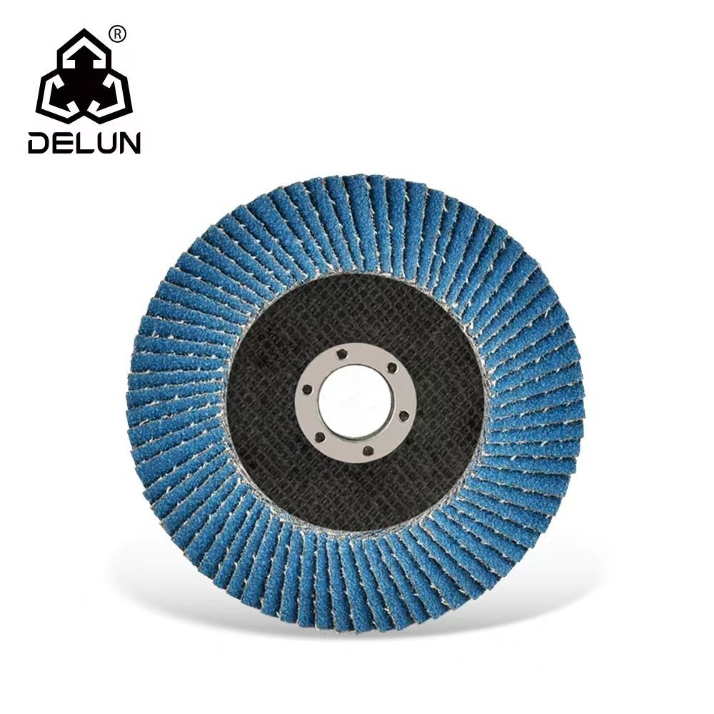 DELUN Zirconia Flap Discs for Angle Grinder 40 Grit Flapper Wheel, Angled T29 Grinding Wheel 4.5 Inch Flap Disc,7/8