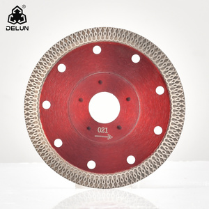 DELUN OEM High-end Quality Super Thin Mesh Turbo diamond  Cutting wheel Saw Blade For Porcelain Tile