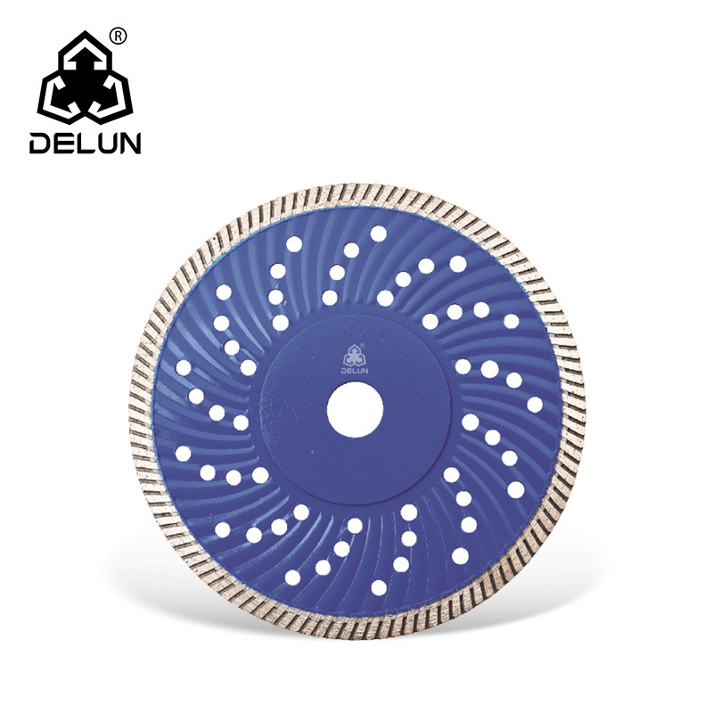 DELUN OEM High-end Quality Super Thin Mesh Turbo diamond  Cutting wheel Saw Blade For Porcelain Tile