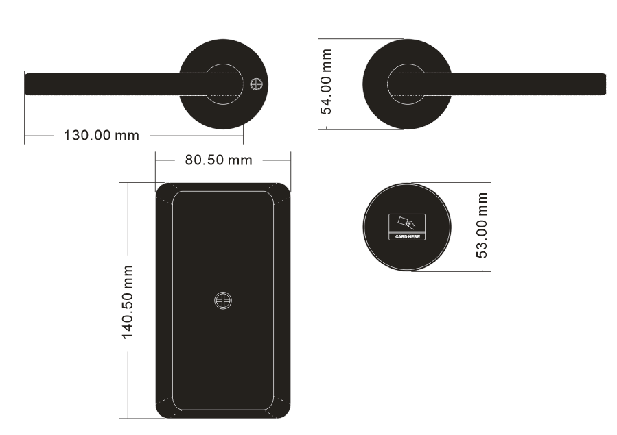 Deluns 2021 new RFID digital card smart electric mortise network system hotel lock