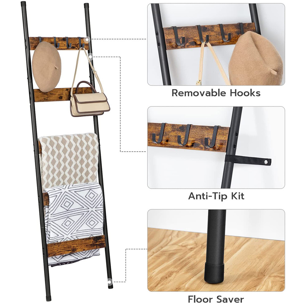 Wholesale Hall Simple Wooden Hanger Metal Hooks Home Office Furniture Entryway Bench Stands Coat Rack Clothes Stand Shoe Racks