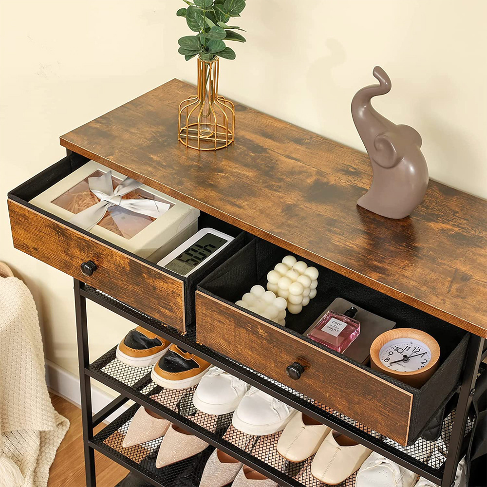 Wood Iron Shoes Stand Shelves Organizer Cabinet Online Home Furniture Entryway Multi Layer Wooden Bench Shelf Shoes Rack