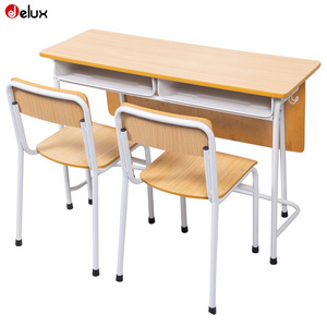 Wooden KIds Portable Study Table Classroom Metal School Furniture Price List Sri Lanka Student Desk and Bench