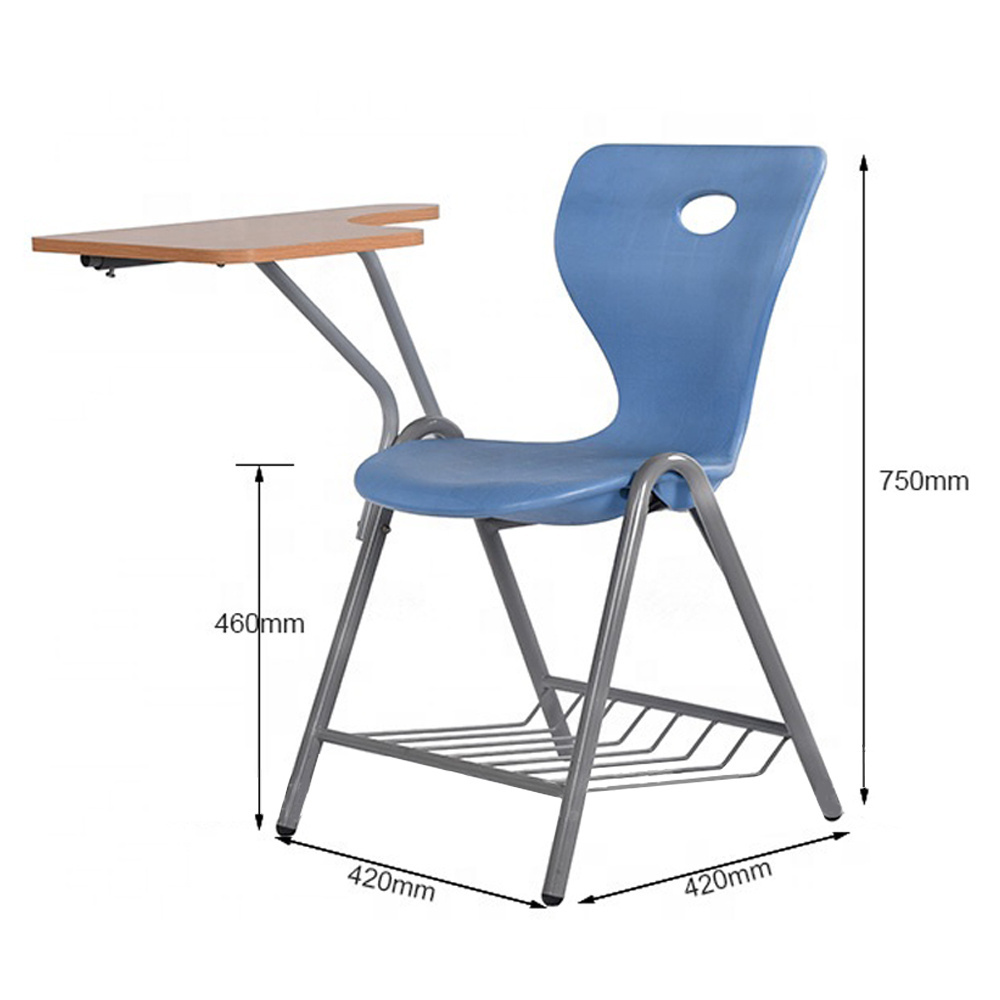 Free Sample School Nesting Seat Training Chair Student Plastic School Chairs with Arm University Furniture