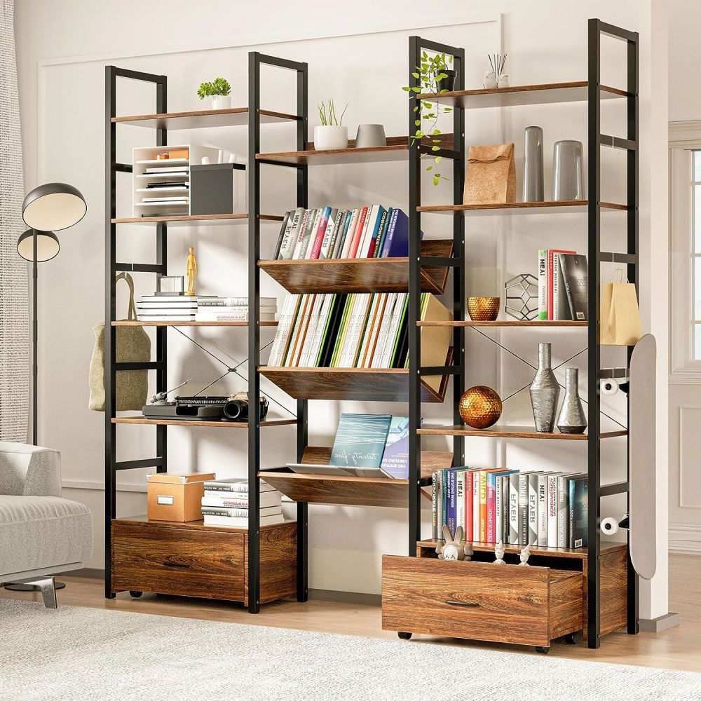 Book Ladder Storage Shelf Rack Bookcase Home Living Room Furniture Wisda Factory Multilayer Shelves Bookshelf Wholesale Wooden