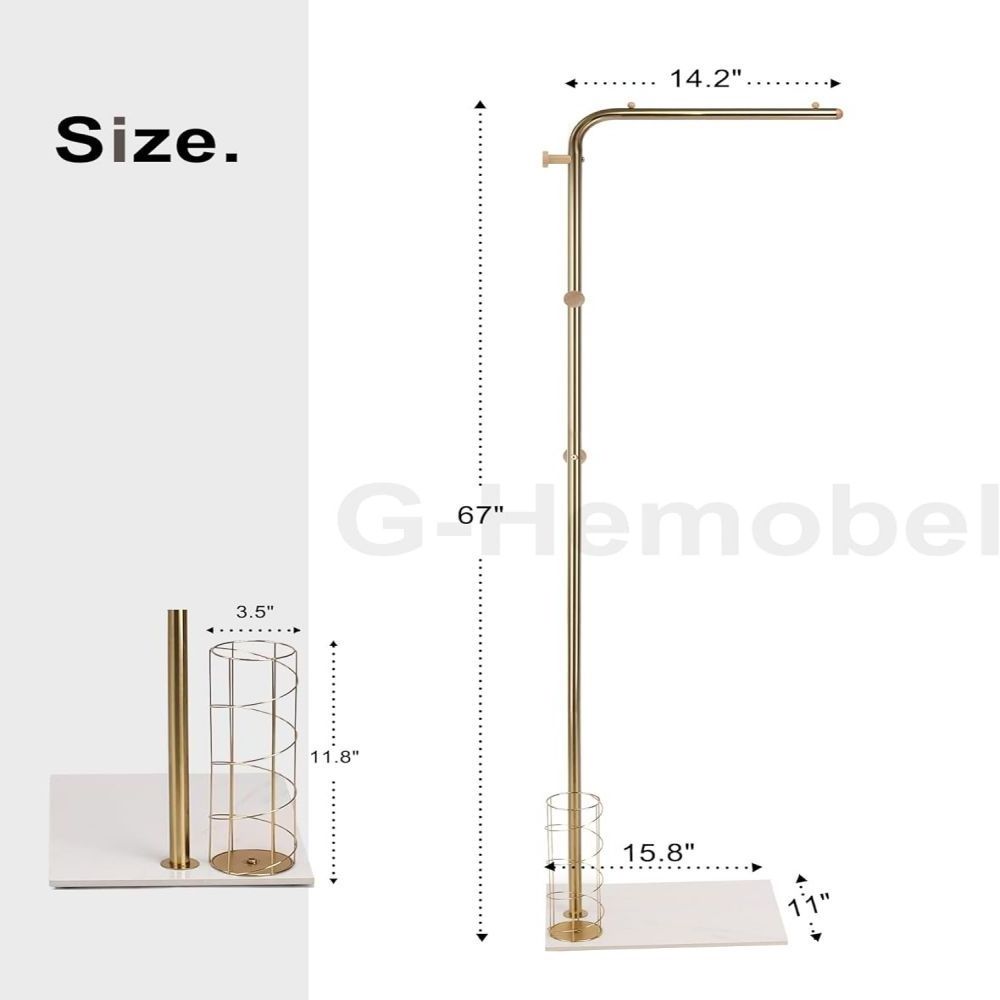 Simply Style Metal Standing Coat Rack Home Office Furniture Multilayer Wooden Entryway Steel Tube Hanger Clothes Shoes Stands