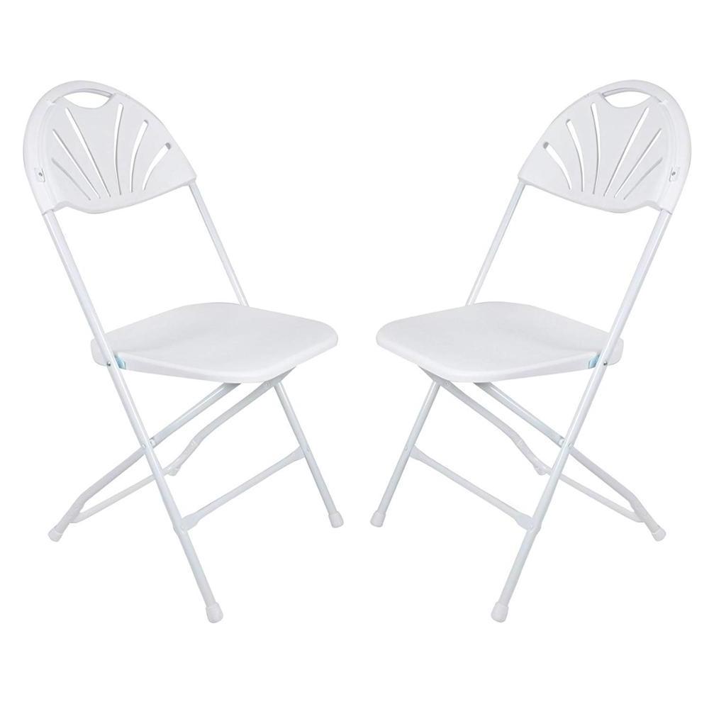 Wholesale Prices White Plastic Folding Chair With Steel Frame