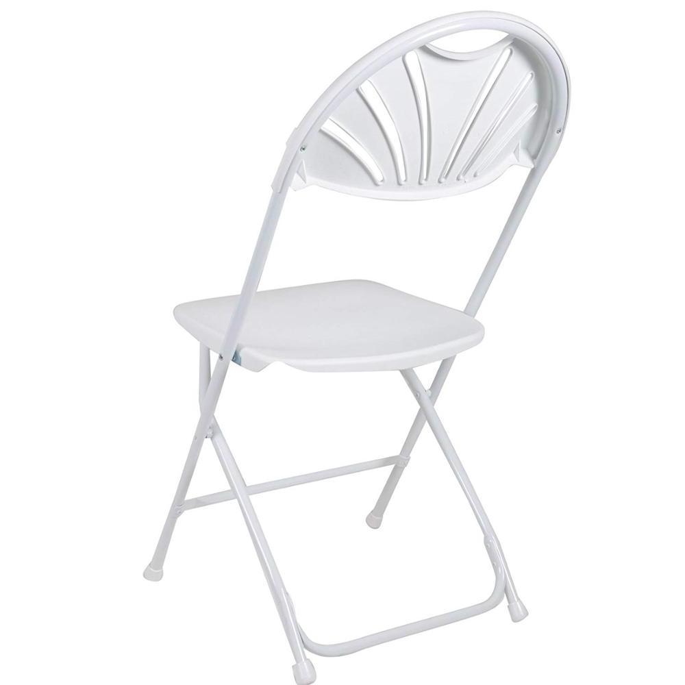 Wholesale Prices White Plastic Folding Chair With Steel Frame