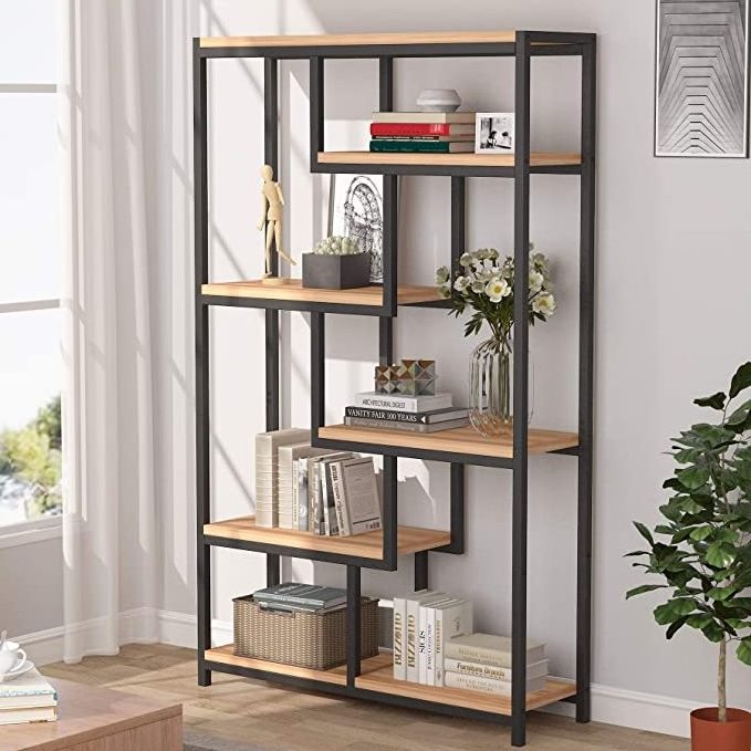 Wooden Tall Book Shelf Display Storage Home Furniture Manufacturer Book Shelf Bookshelf Bookcases Style Metal Modern Carton Iron