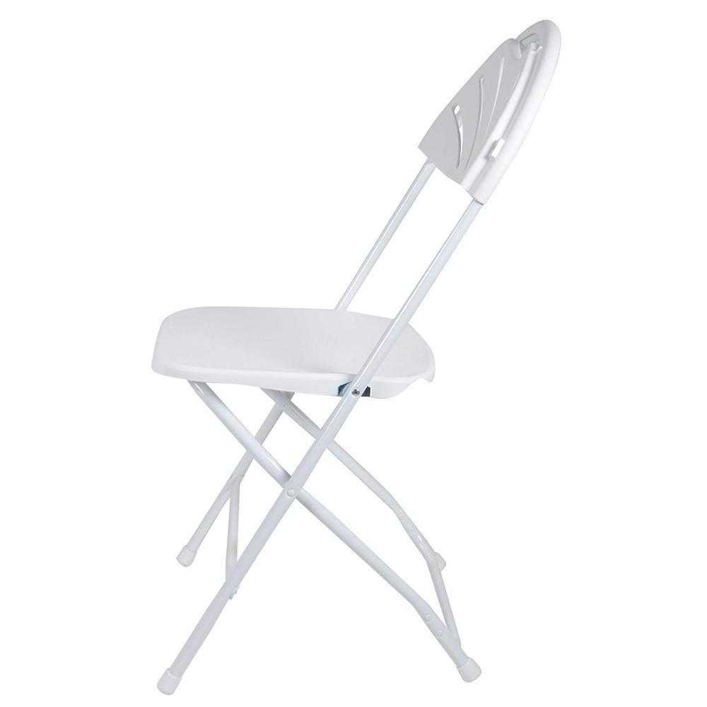 Wholesale Prices White Plastic Folding Chair With Steel Frame