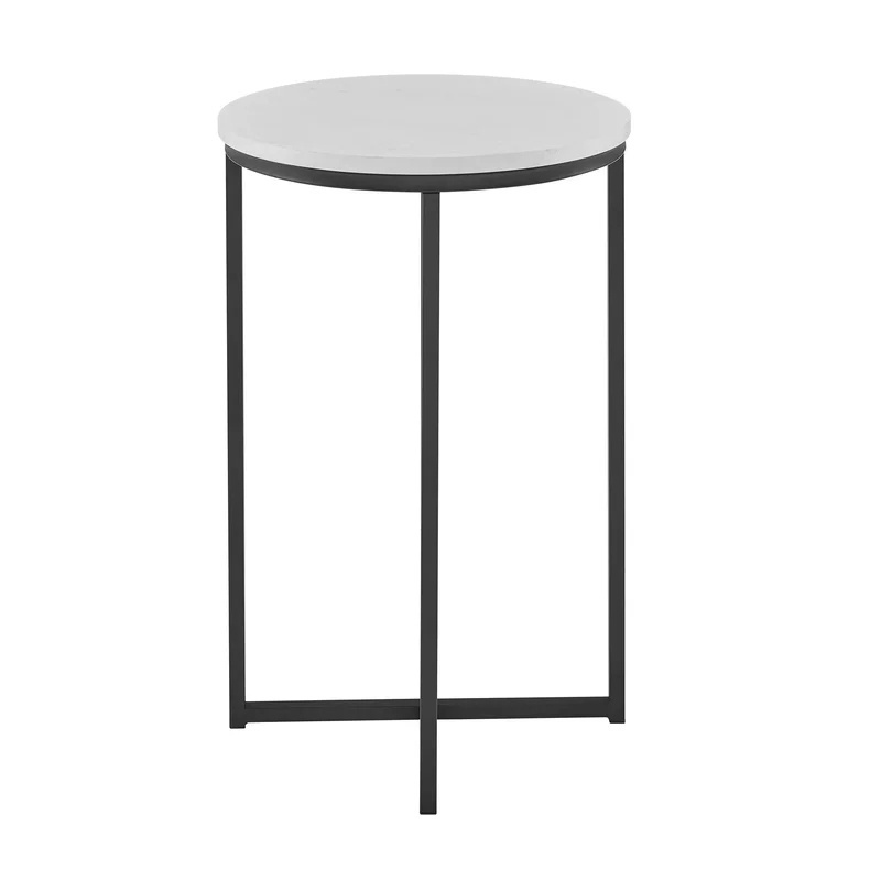 Modern Simple Design White Style Small Furniture Side Table Nordic Round Sofa table