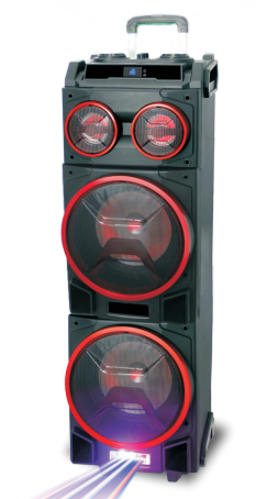 speaker video double 12inch bass speaker outdoor trolley blue tooth speaker with lcd screen