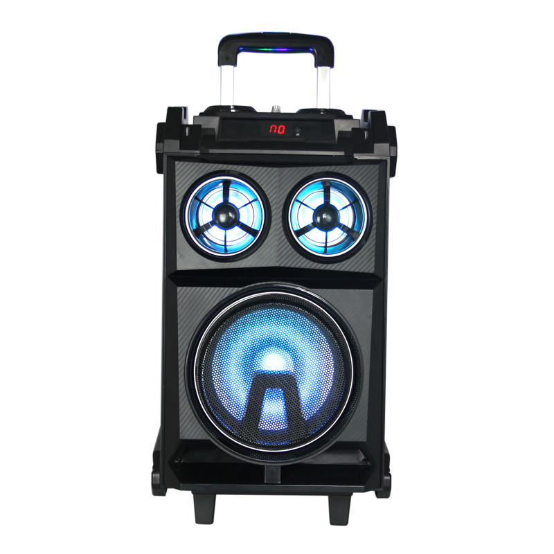 Tech gadgets outdoor big powered portable trolley bluetooth speaker guitar boombox karaoke homthetar gaming speaker waterproof