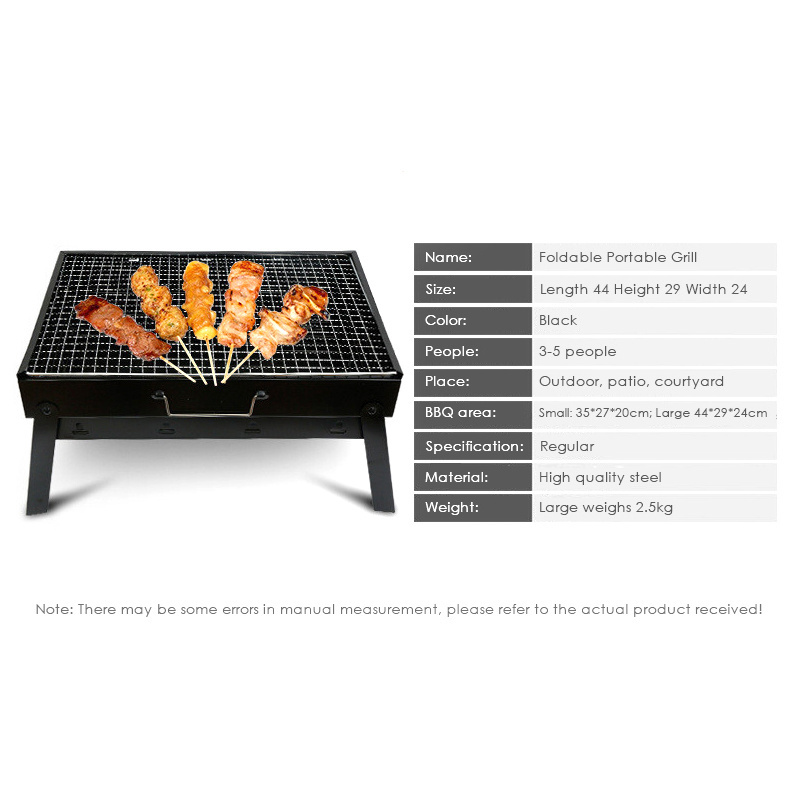 DELUXEFIT Mini Home Outdoor Folding Portable Charcoal Barbecue BBQ Grills