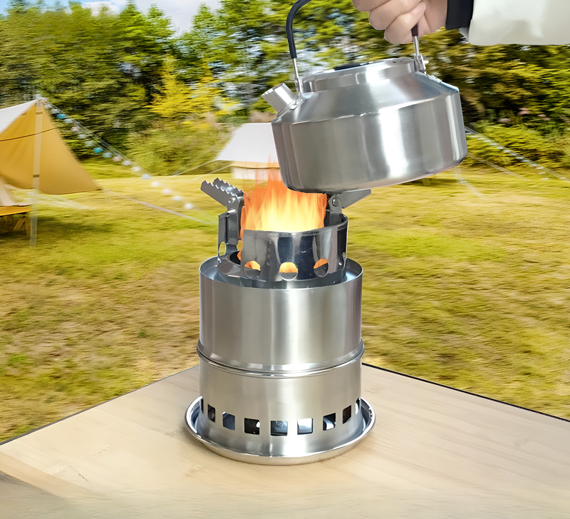 Stainless Steel 304 Bonfires Brazier Stove Smokeless Charcoal Portable Camping Solo Fire Pit