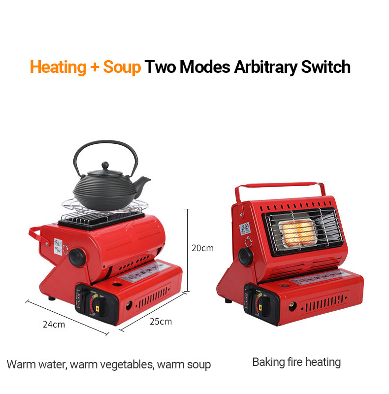 Portable Camp Outdoor Camping Fishing Heating 2 in 1 Heater Home Indoor Warmer Butane Propane Mini Gas Stove