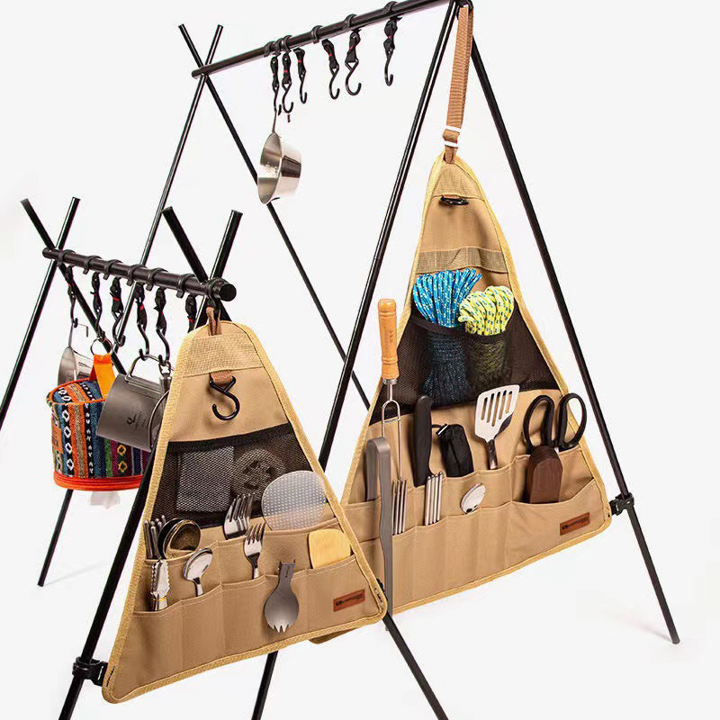 Outdoor Camping Foldable and Portable Equipment Folding Aluminum Alloy Hanging Clothes Rack