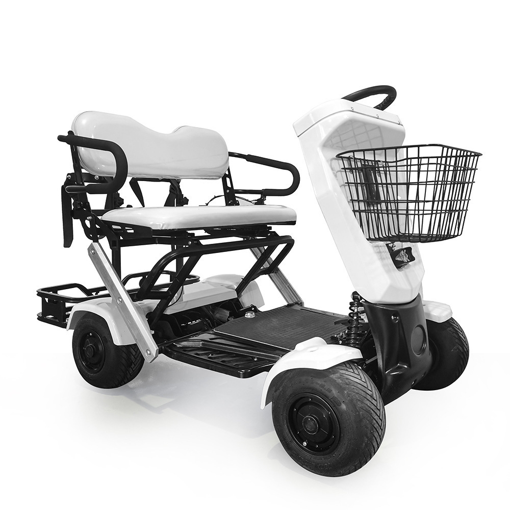 Adult Folding Lightweight Foldable 4 Wheel Electric Scooter Golf Cart