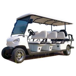 72V AC system Lithium Battery Powered 8 Seat Facing Forward Electric Golf Cart