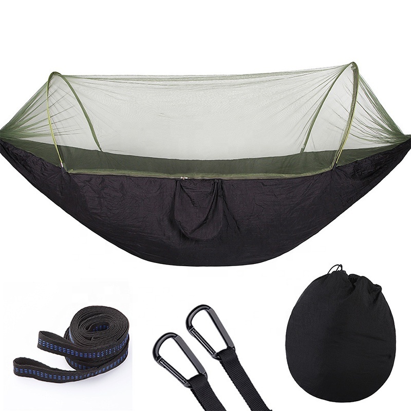 Lightweight Portable Waterproof Outdoor Camp Single Double Camping Hammock with Rain Fly Mosquito Net