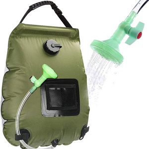 Factory OEM 20L Outdoor PVC Hiking Travelling Beach Portable Heating Water Bag Pool Camping Solar Bath Shower