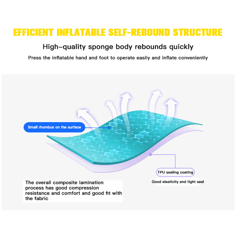 Waterproof Sleep Outdoor Double Air Cushion Storage Bed Travel Hiking Mat 2 Person Foam Camping Sleeping Pad with Pillow