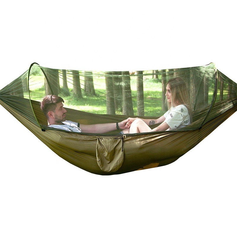 DELUXEFIT portable garden camping hammock double single lightweight stand with bug net