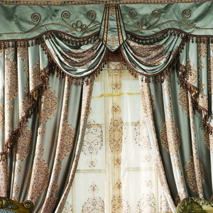 Middle east style jacquard thin curtain fabric for window