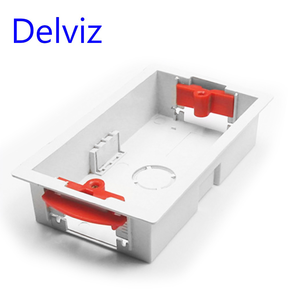 Delviz Wall box, Suitable for our screw mounting hole distance of 120mm switch & socket, Switch & Socket Drywall mounting box