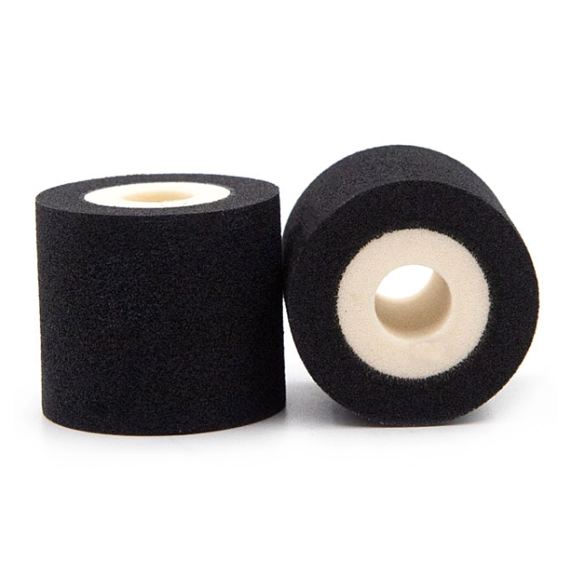 Black 36mm*32mm Dia*Height Hot Melt Ink Roller / Hot Ink Roll For Date Coding