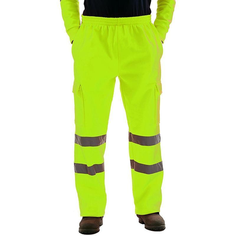 Hi vis pants reflective stripe safety tape work pants road safety construction work professional hi vis jogger pants