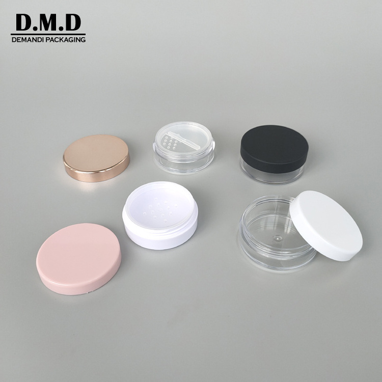 Custom logo makeup setting powder container 10ml 5 grams 20 ml 20grams 50ml loose powder jar with rotating sifter