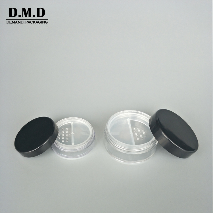 Custom logo makeup setting powder container 10ml 5 grams 20 ml 20grams 50ml loose powder jar with rotating sifter