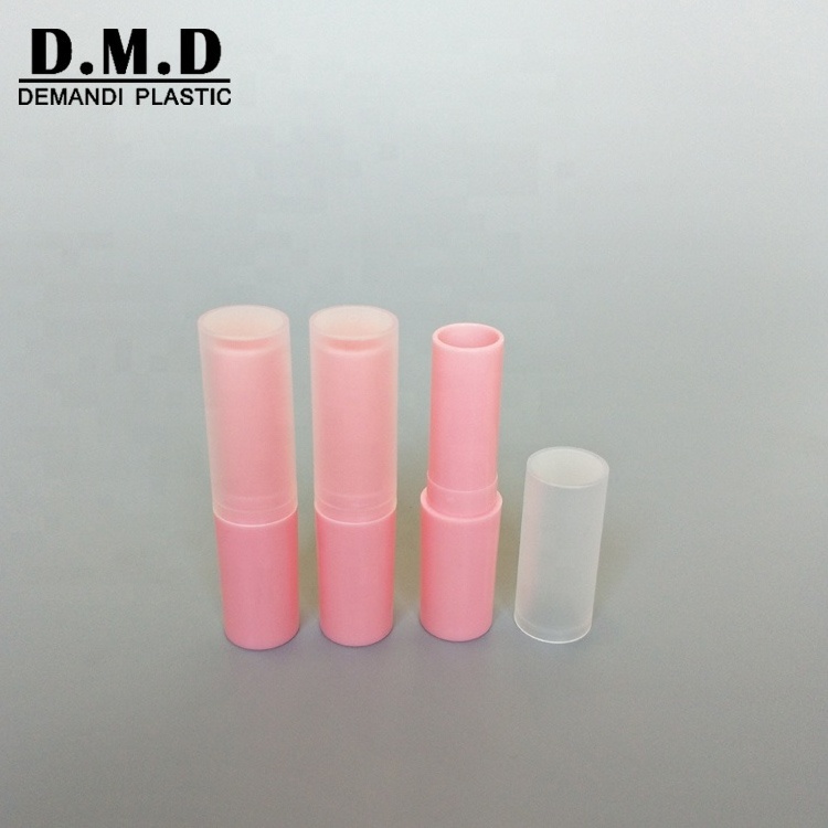 Empty clear plastic PP pink white green blue lip balm stick / lip balm tube for kids