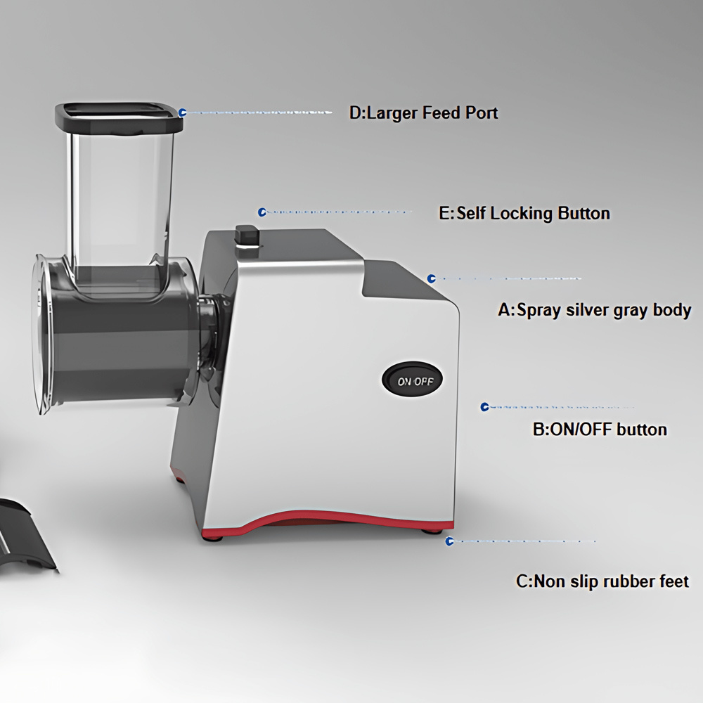 VSM-S grattugia per formaggio electrico large-caliber cheese shredder machine 250W electric vegetable grater