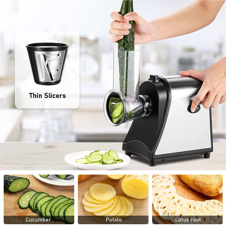 250W Household Professional Salad Maker Electric Slicer Shredder,Electric Grater/electric Cheese Grater/salad Shooter