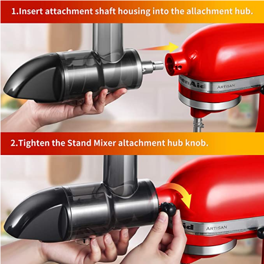 Slow Masticating Juicer Attachment for KitchenAid Stand Mixers Masticating Juicer Accessories