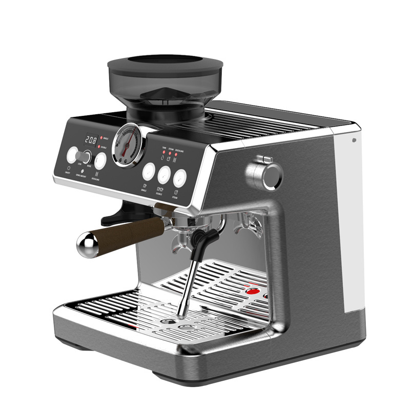 Italian Style Double Boiler 58mm Three In One Expresso Machine With Coffee Beans Grinder PID ULKA Coffee Maker