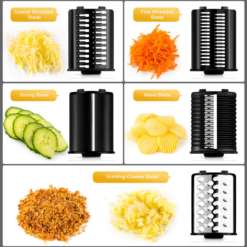 Multifunction vegetable cutter electric vegetable slicer for potato cabbage shredder rotary cheese grater for garlic