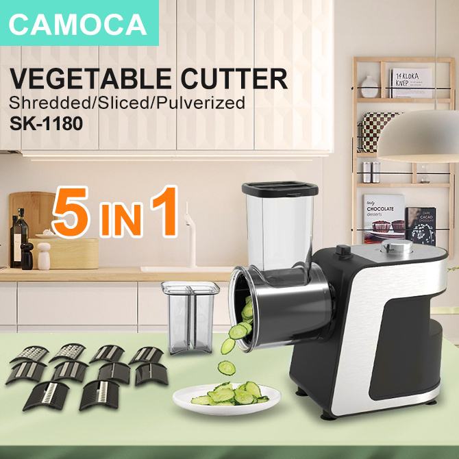 Multifunction vegetable cutter electric vegetable slicer for potato cabbage shredder rotary cheese grater for garlic