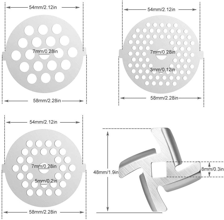 Food grinder accessories stainless steel meat mincer cutting blade Meat Grinder parts Cutting Plates