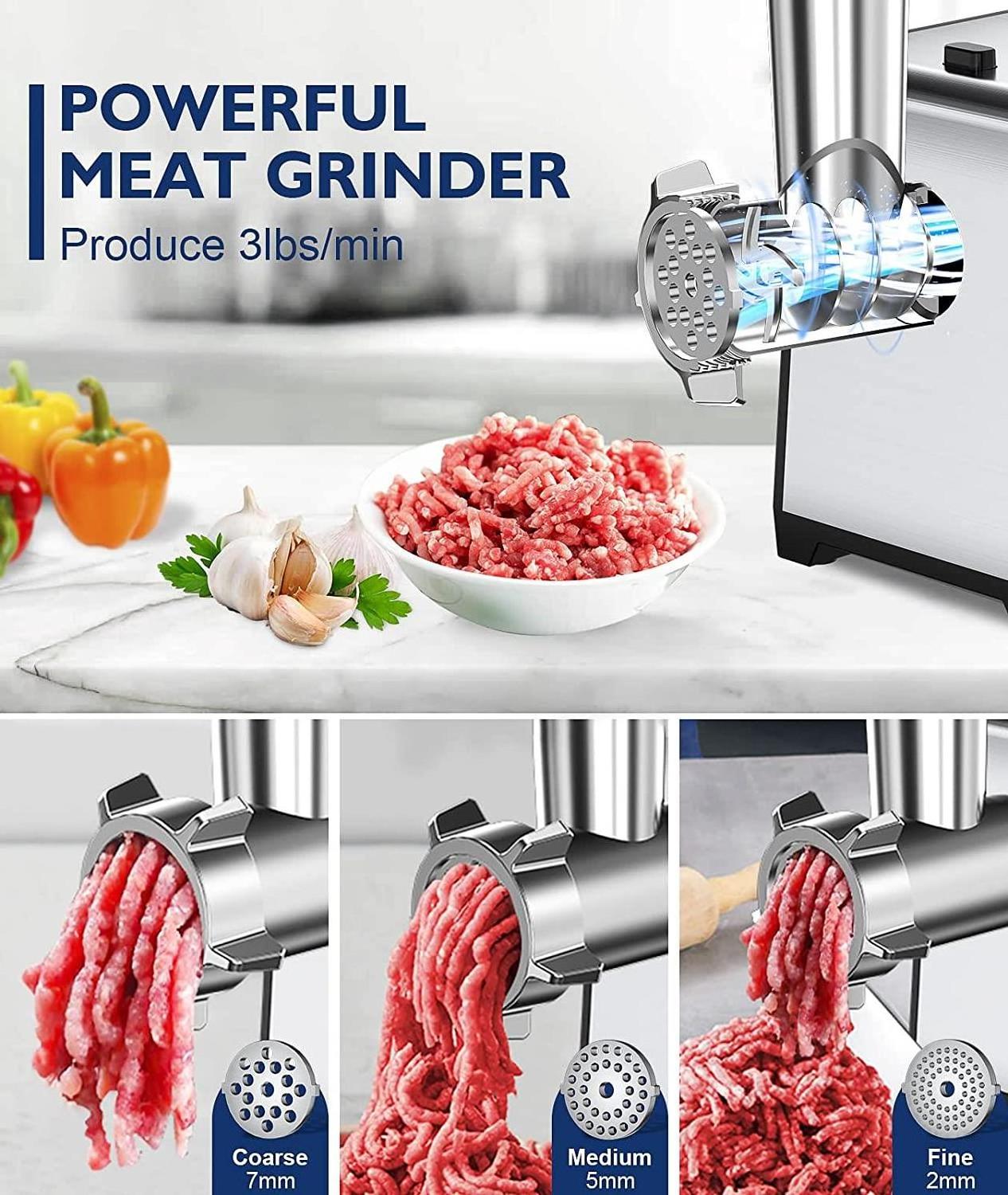 New Design Electrical Stainless Steel meat mincer industrial meat grinder electric machine with sausage attachment